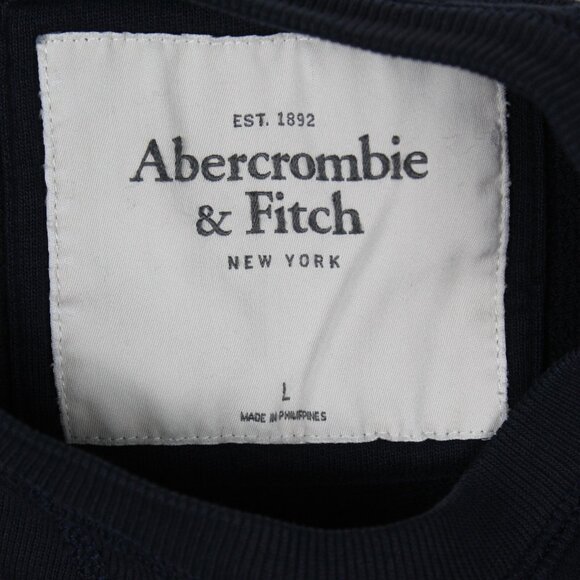Abercrombie Sweatshirt Womens Large Navy Blue Pullover Logo Athletic Y2K Sporty - Picture 4 of 6